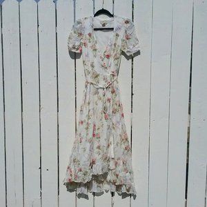 Women's Cotton Floral Wrap Dress